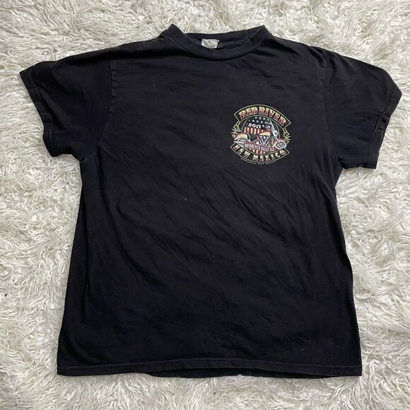 Red River Motorcycle Rally 2011 T Shirt Size Large Distressed - Picture 3 of 5